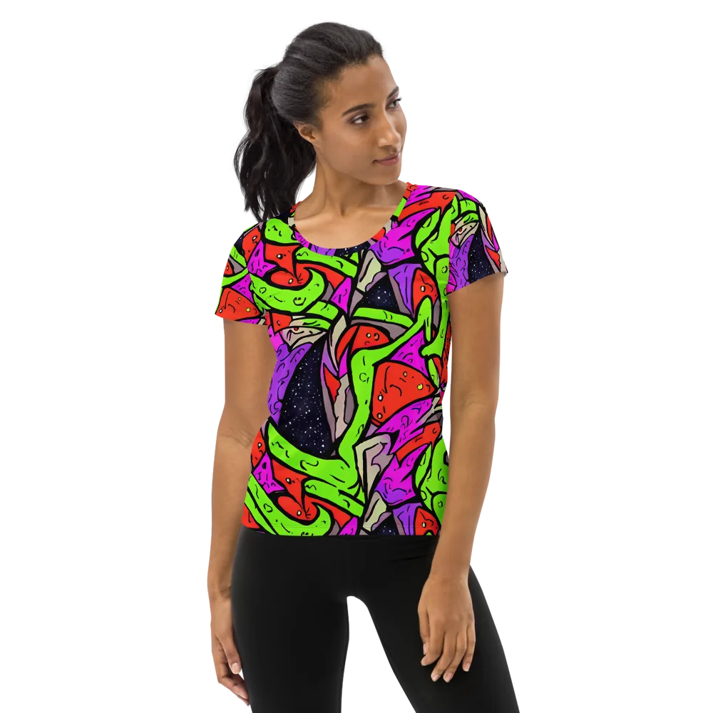 Luminous Depths on Women's Athletic T-Shirt — Front