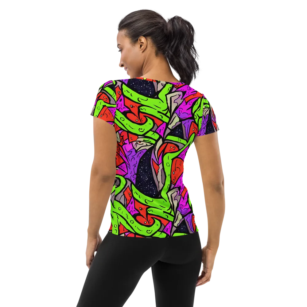Luminous Depths on Women's Athletic T-Shirt — Back