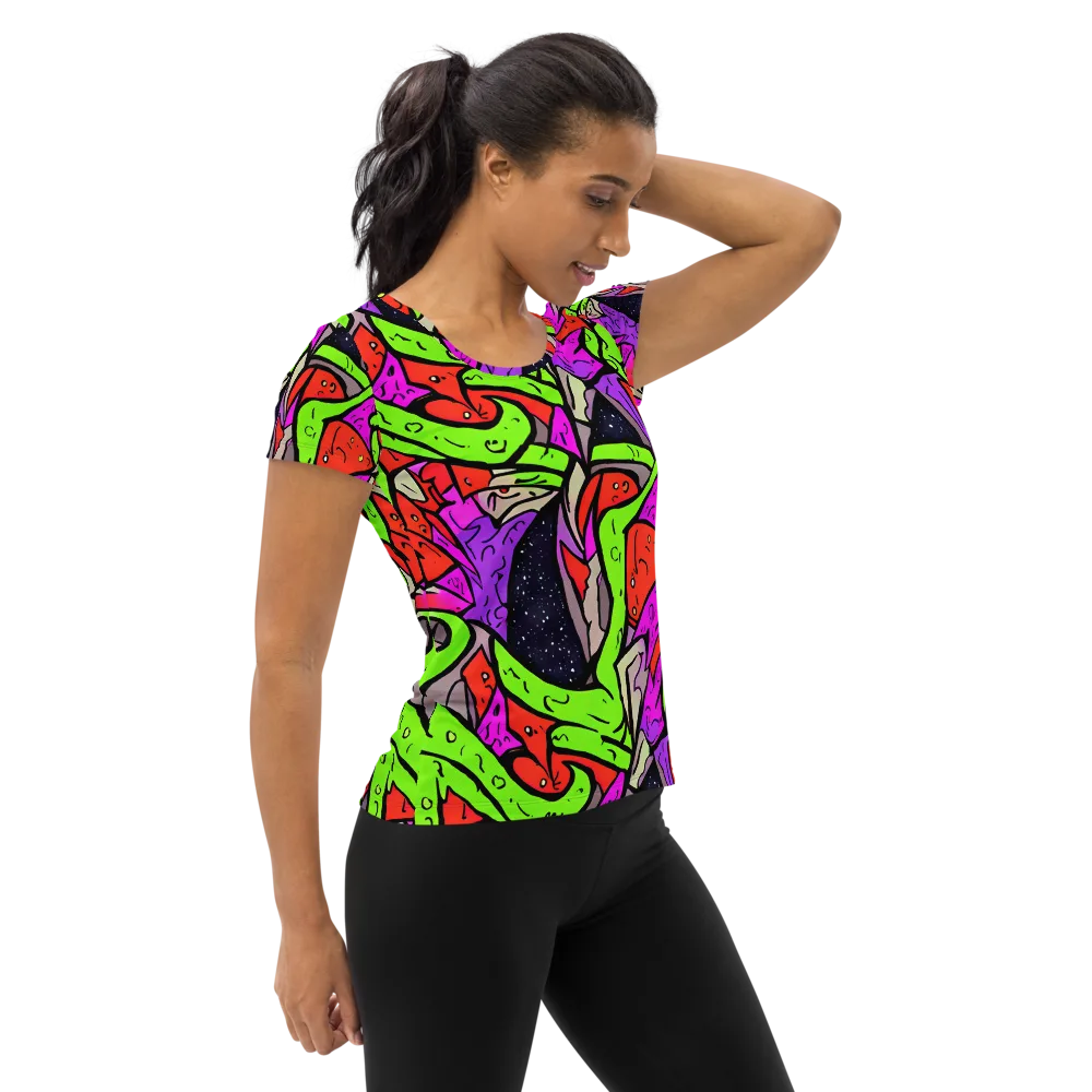 Luminous Depths on Women's Athletic T-Shirt — Right