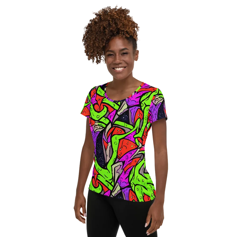 Luminous Depths on Women's Athletic T-Shirt — Left