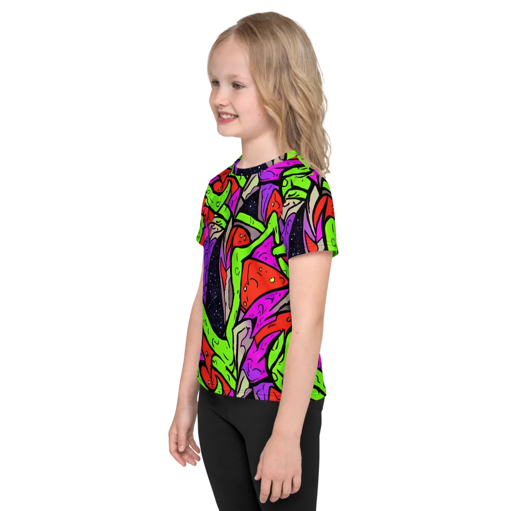Luminous Depths on Kids Crew Neck T-Shirt — Left