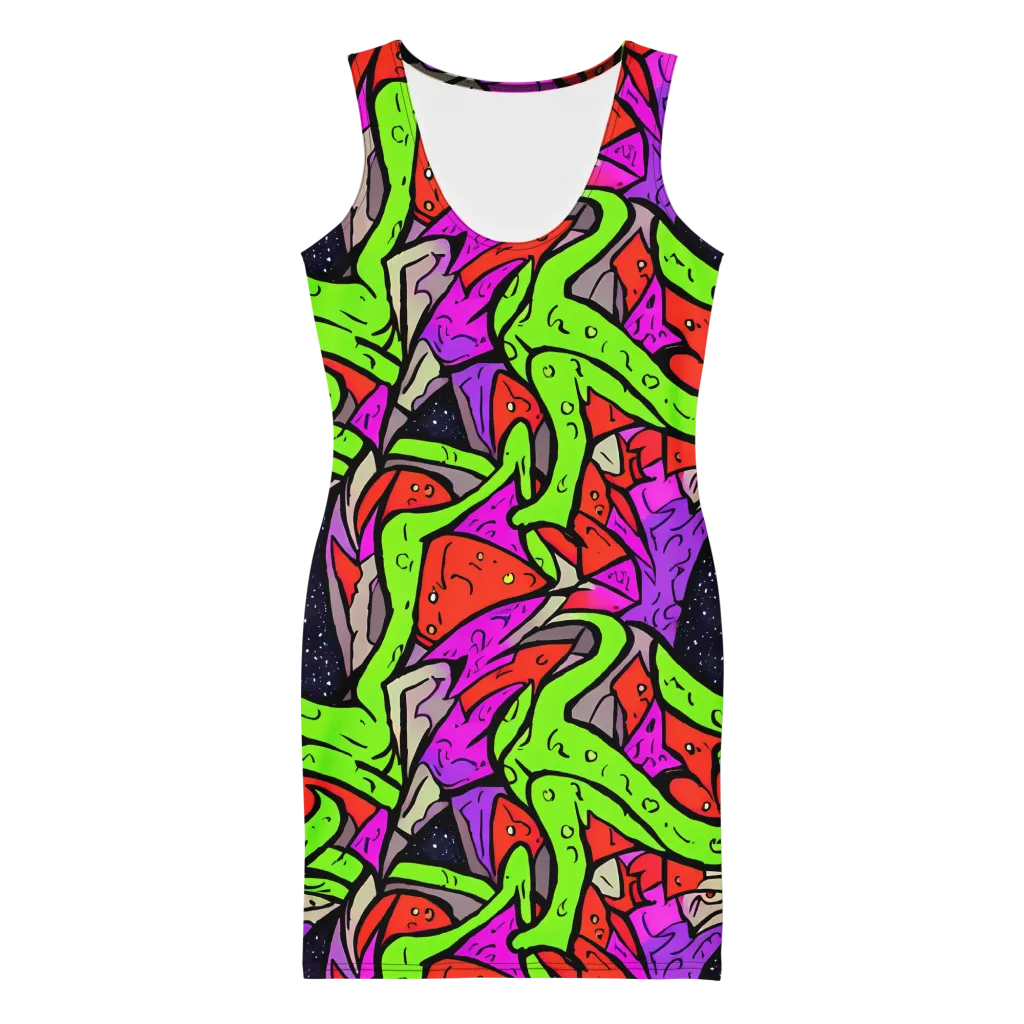 Luminous Depths on Bodycon Dress — Front