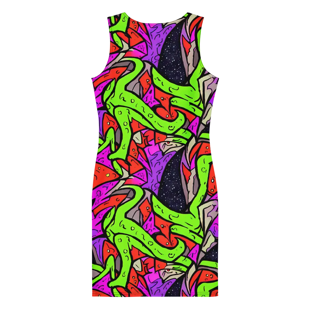 Luminous Depths on Bodycon Dress — Back