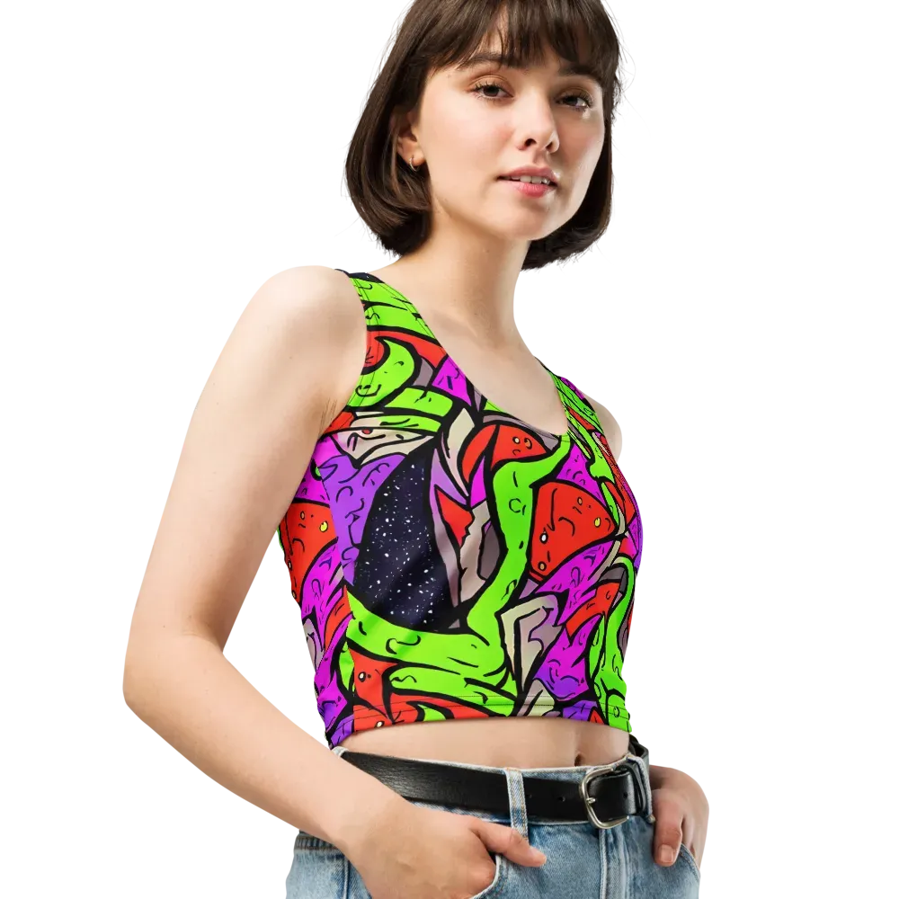 Luminous Depths on Crop Top — Right Front