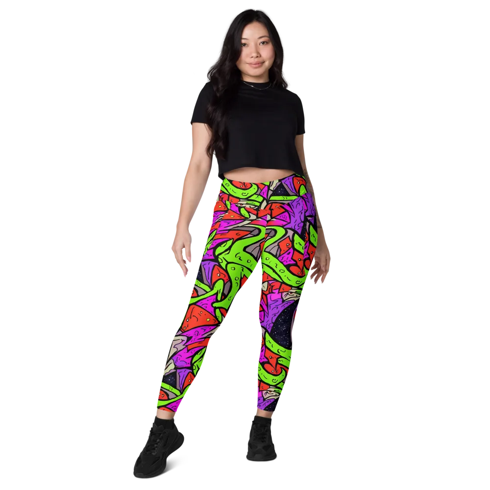Luminous Depths on Leggings with Pockets — Front