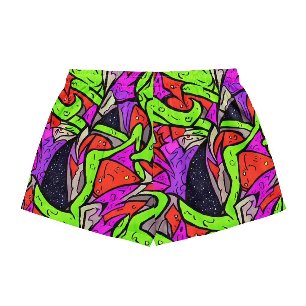 Luminous Depths on Women's Pajama Shorts — Back