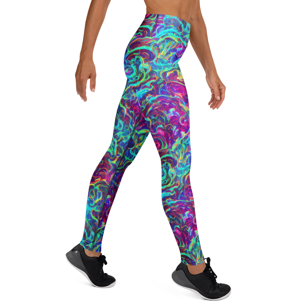 Surreal Riptide on Yoga Leggings — Right