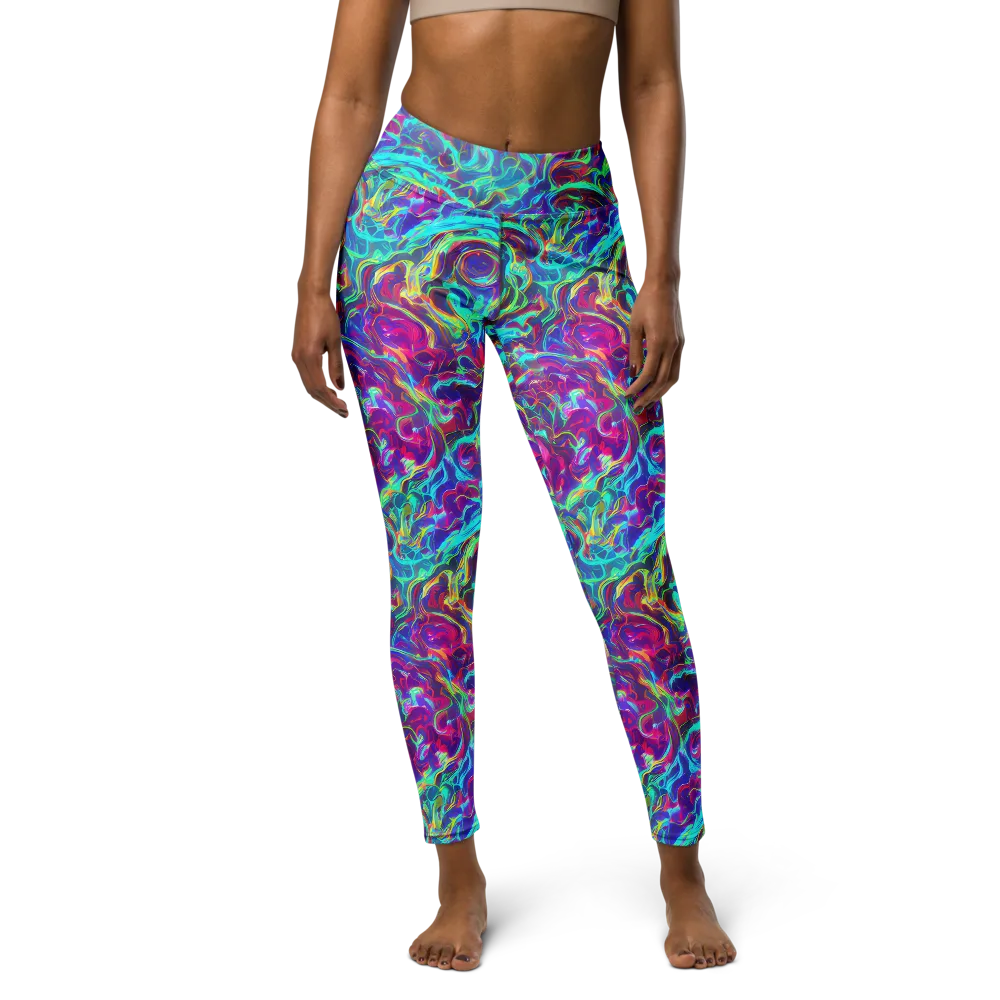 Surreal Riptide on Yoga Leggings — Front