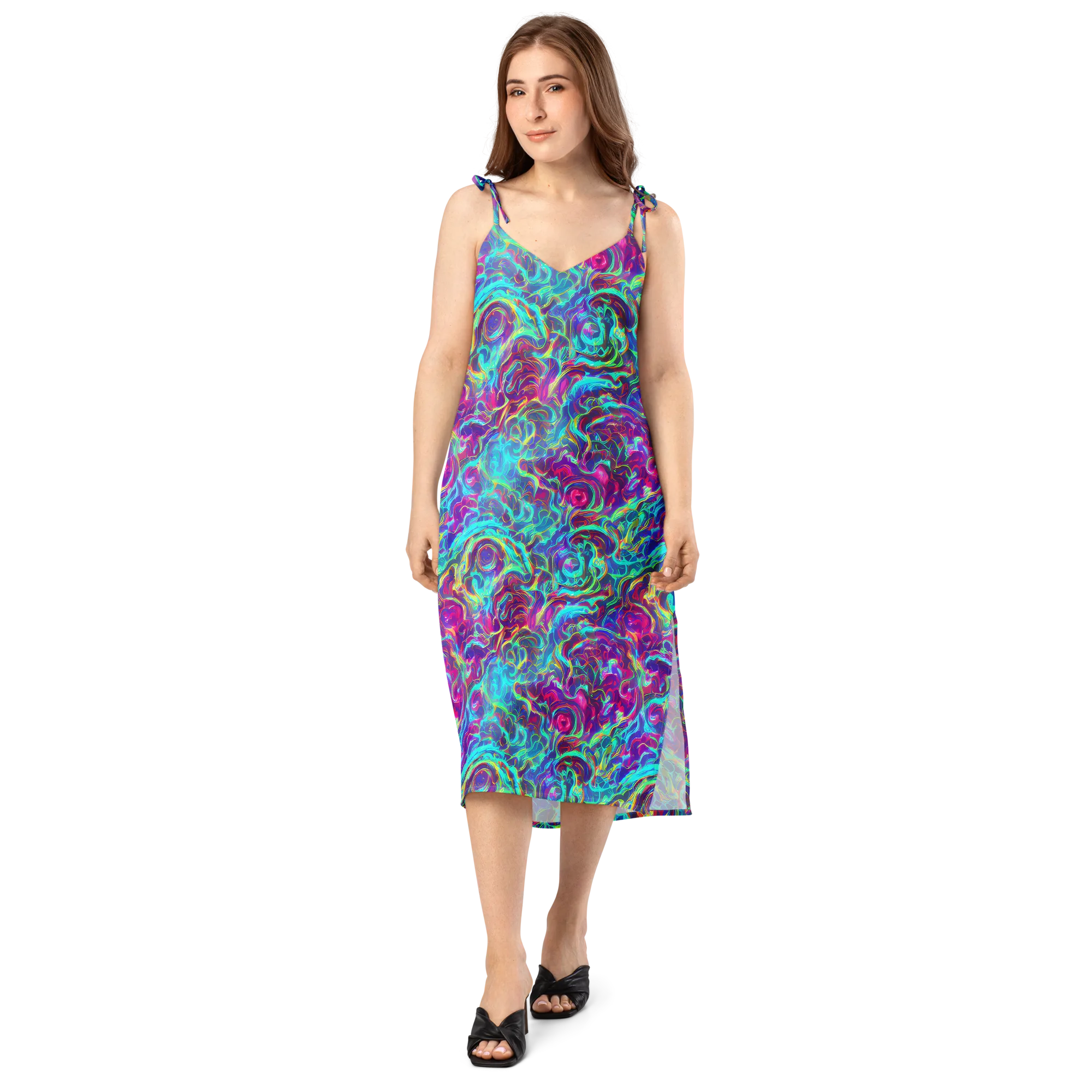 Surreal Riptide on Slip Dress — Front