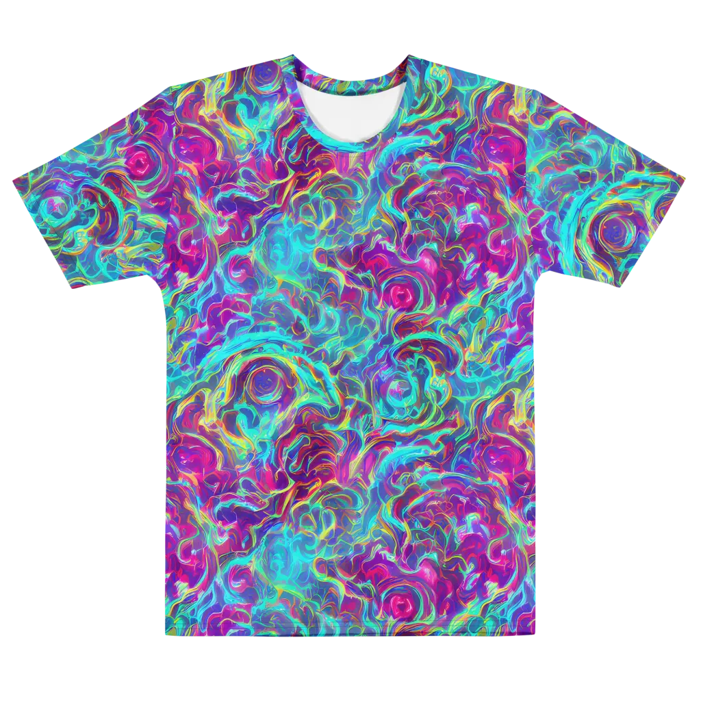 Surreal Riptide on Men's Cotton Crew Neck T-Shirt — Front
