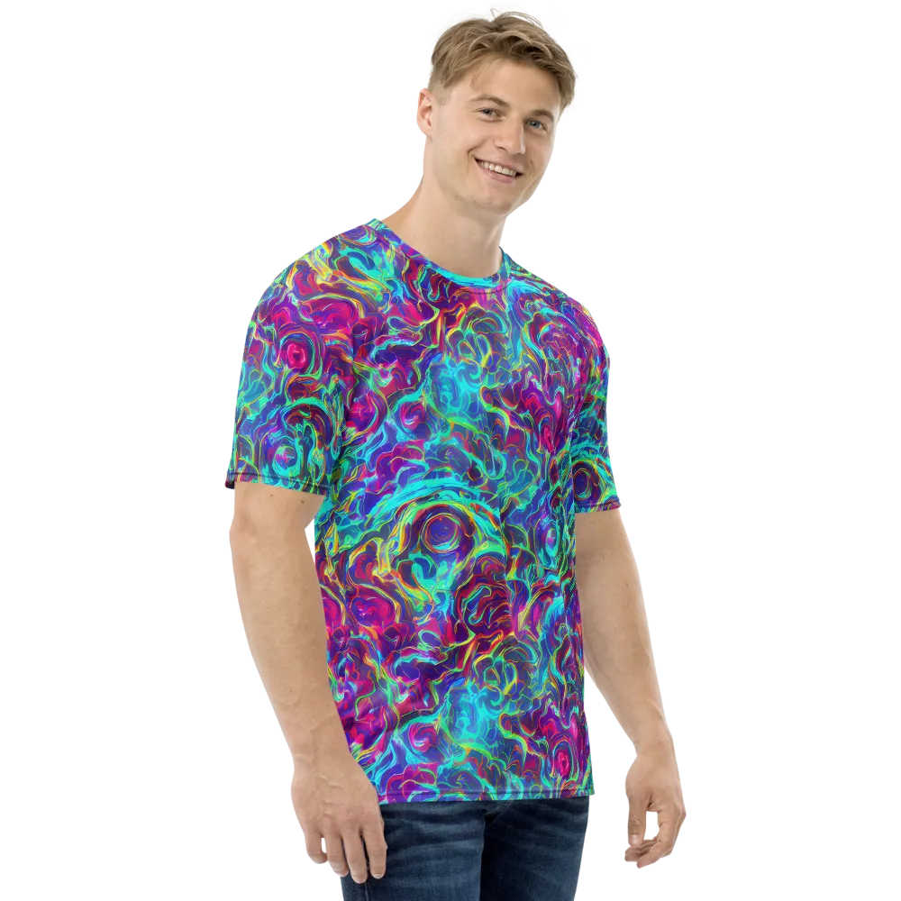 Surreal Riptide on Men's Crew Neck T-Shirt — Right