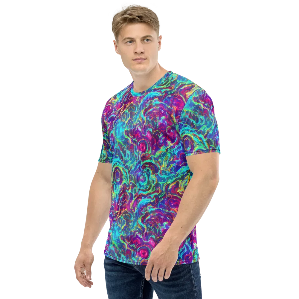 Surreal Riptide on Men's Crew Neck T-Shirt — Left