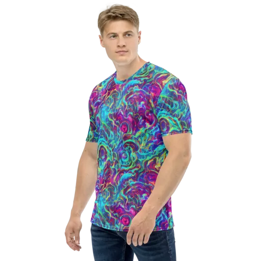 Surreal Riptide on a Men's Crew Neck T-Shirt
