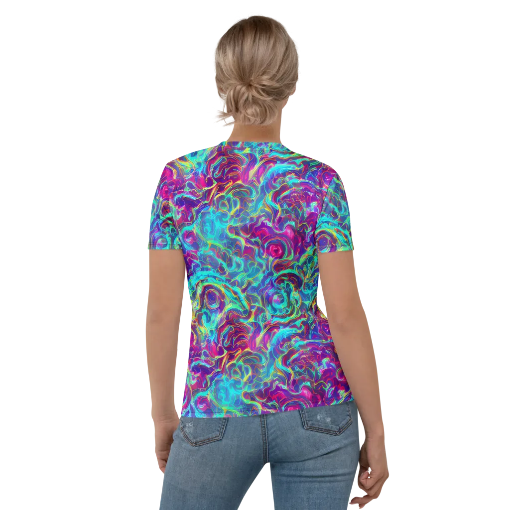 Surreal Riptide on Women's Crew Neck T-Shirt — Back