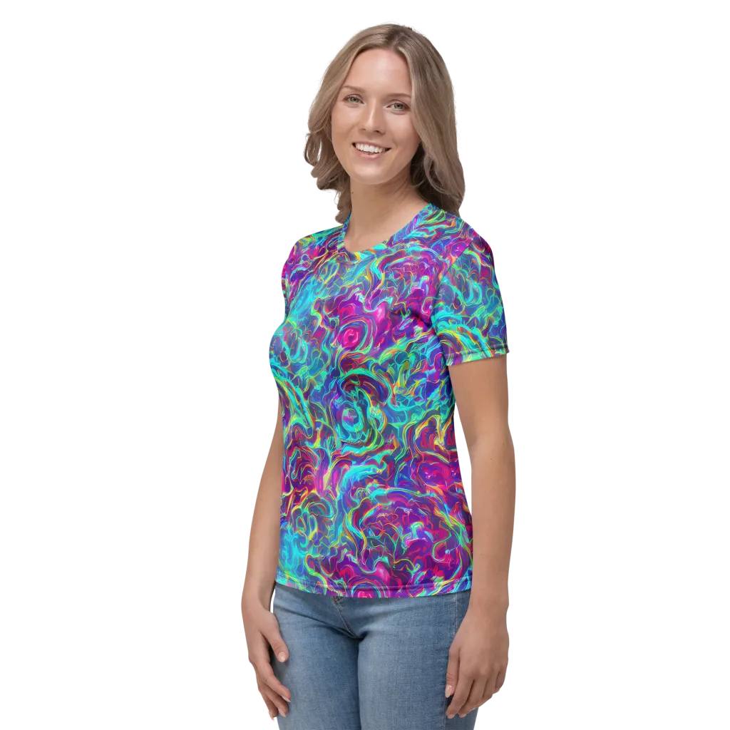 Surreal Riptide on Women's Crew Neck T-Shirt — Left