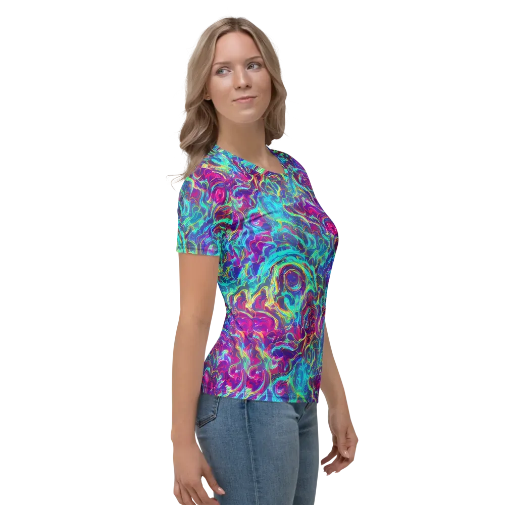 Surreal Riptide on Women's Crew Neck T-Shirt — Right