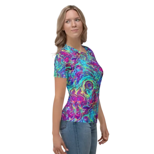 Surreal Riptide on a Women's Crew Neck T-Shirt