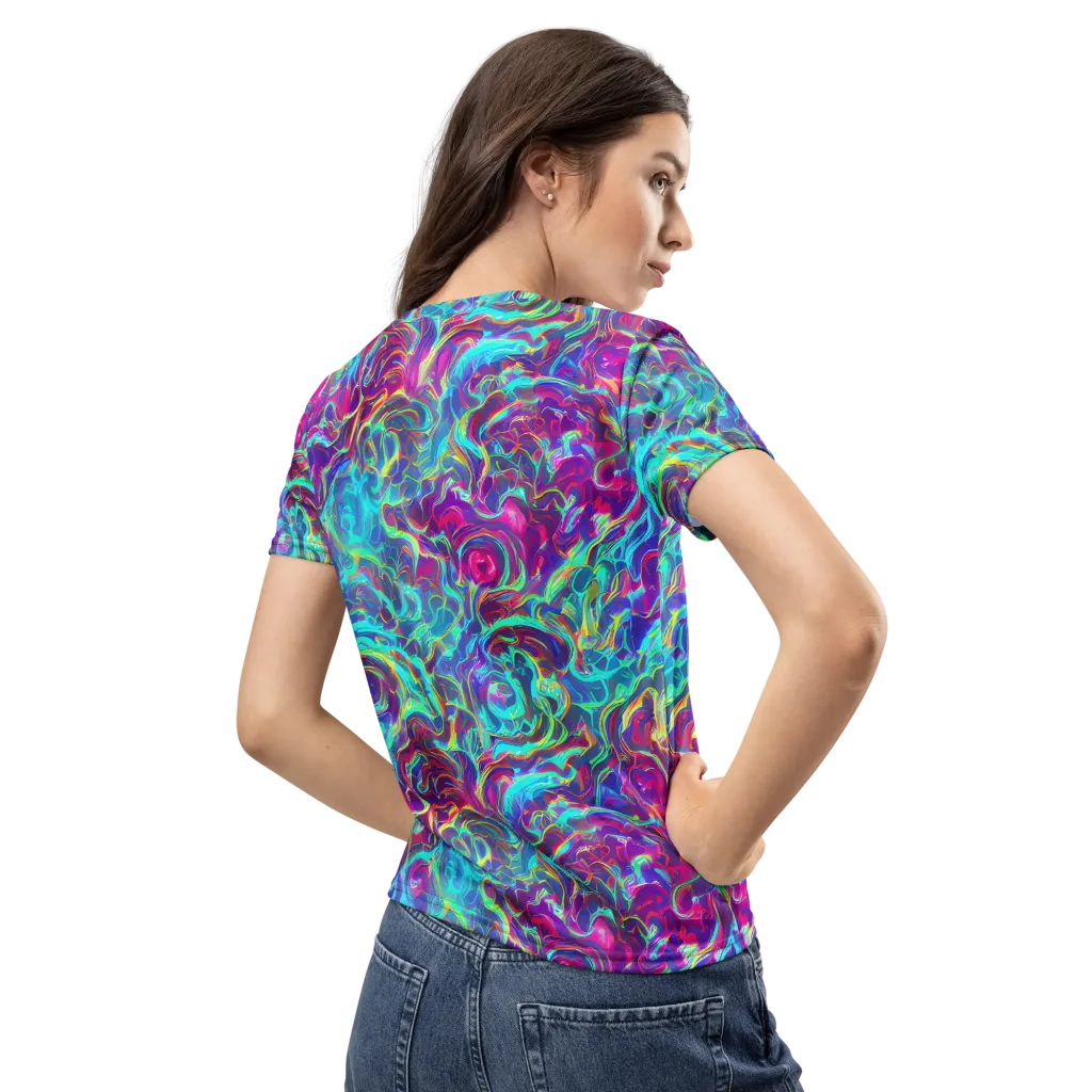Surreal Riptide on Women's Crew Neck T-Shirt — Back