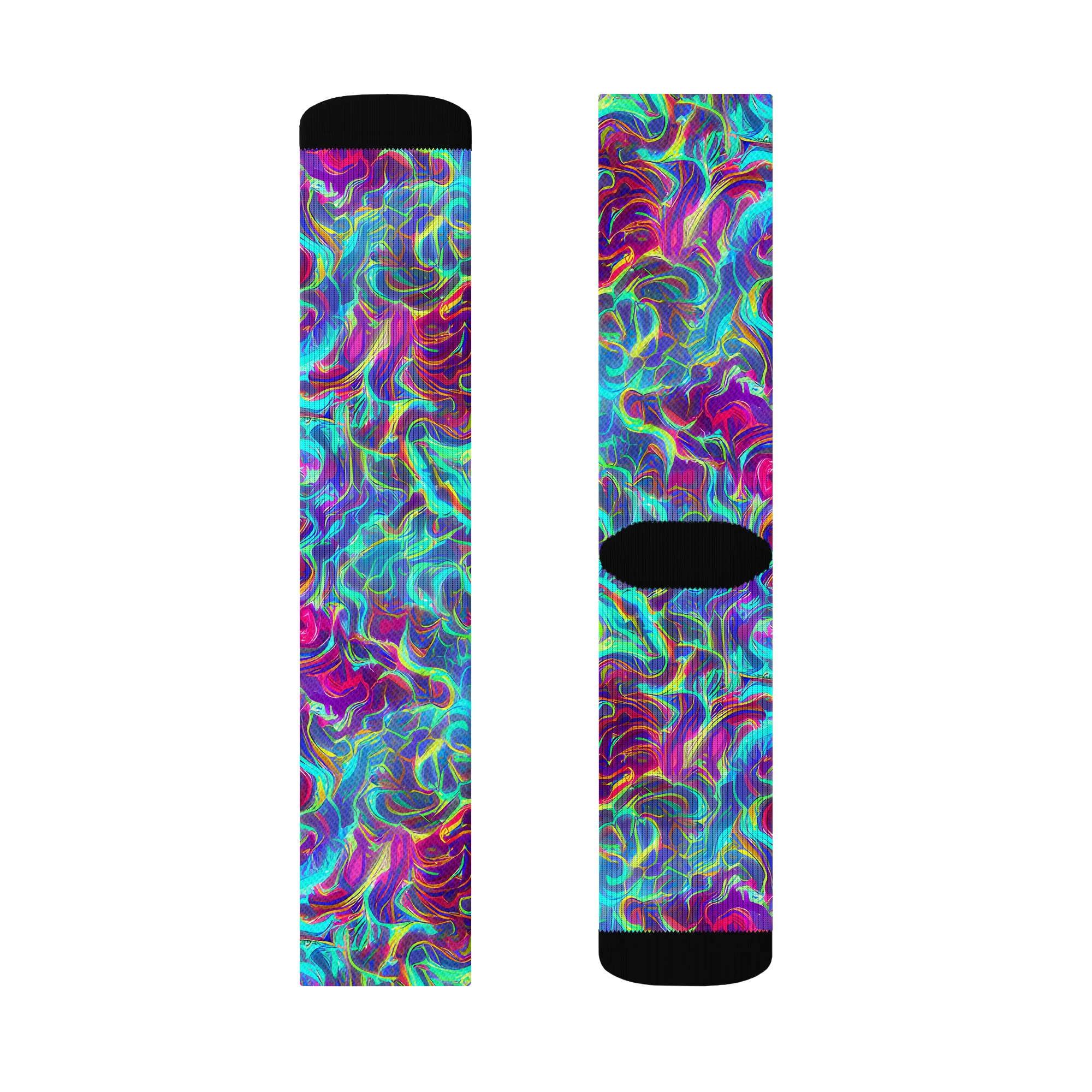 Surreal Riptide on Socks — Left Sock