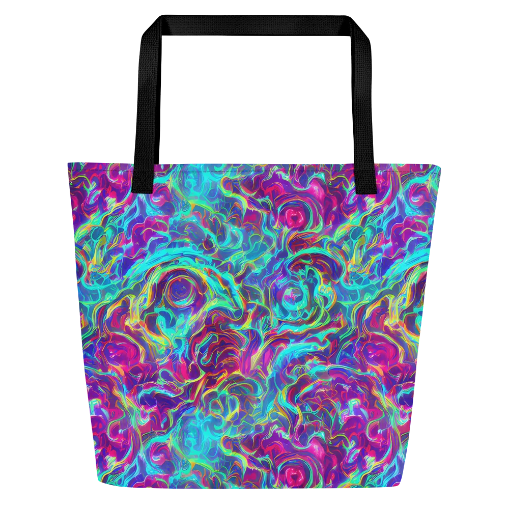 Surreal Riptide on Large Tote Bag W/ Pocket — Front