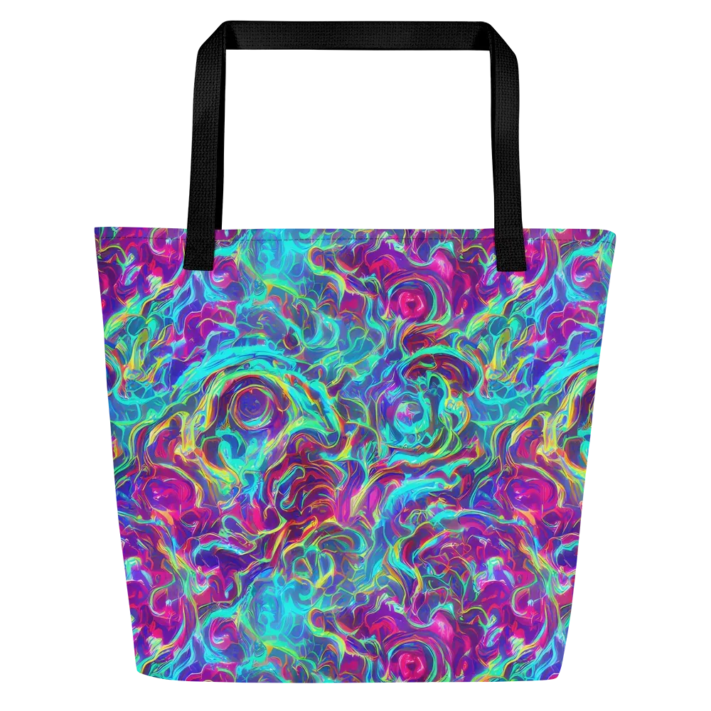 Surreal Riptide on Large Tote Bag W/ Pocket — Front
