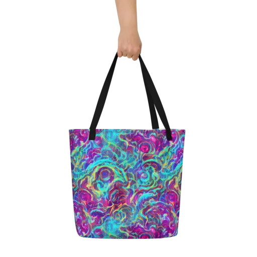 Surreal Riptide on a Large Tote Bag W/ Pocket