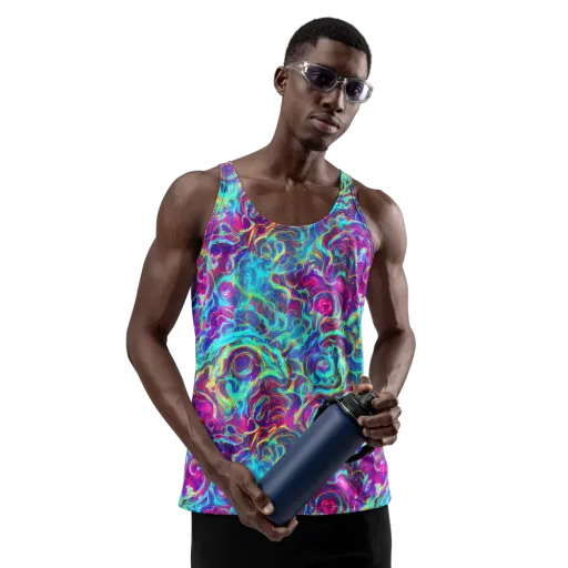 Surreal Riptide on a Men's Tank Top