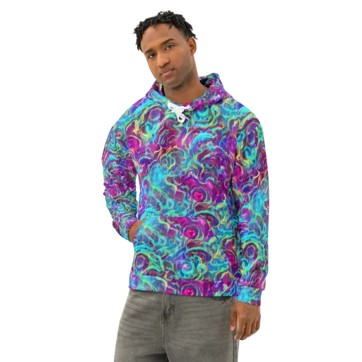 Surreal Riptide on a Cotton Hoodie