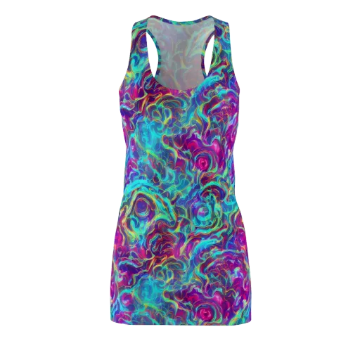 Surreal Riptide on a Racerback Dress