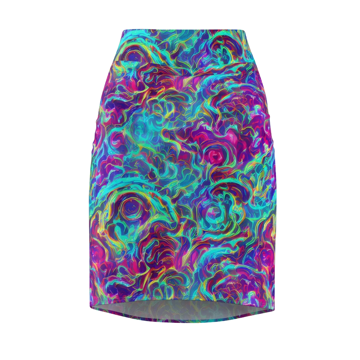 Surreal Riptide on Pencil Skirt — Front