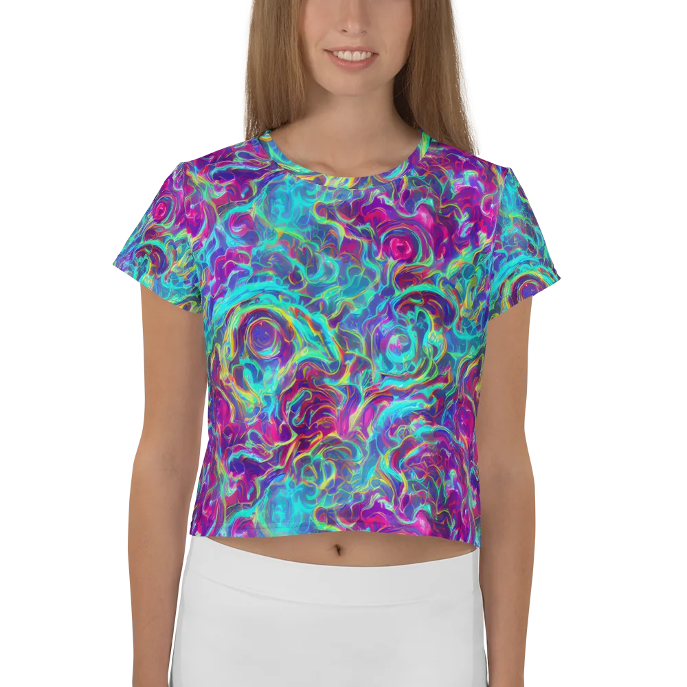 Surreal Riptide on Crop Tee — Front