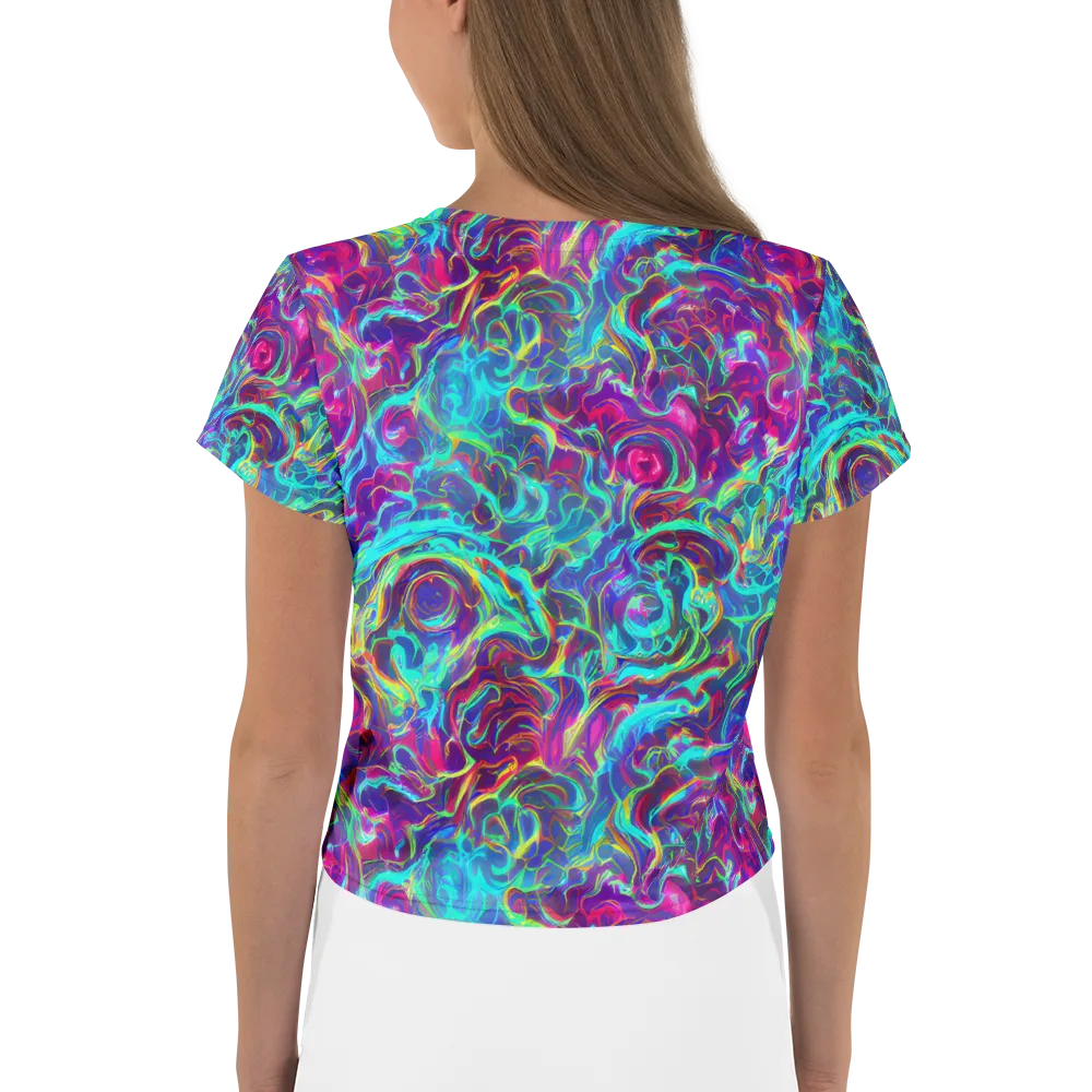 Surreal Riptide on Crop Tee — Back