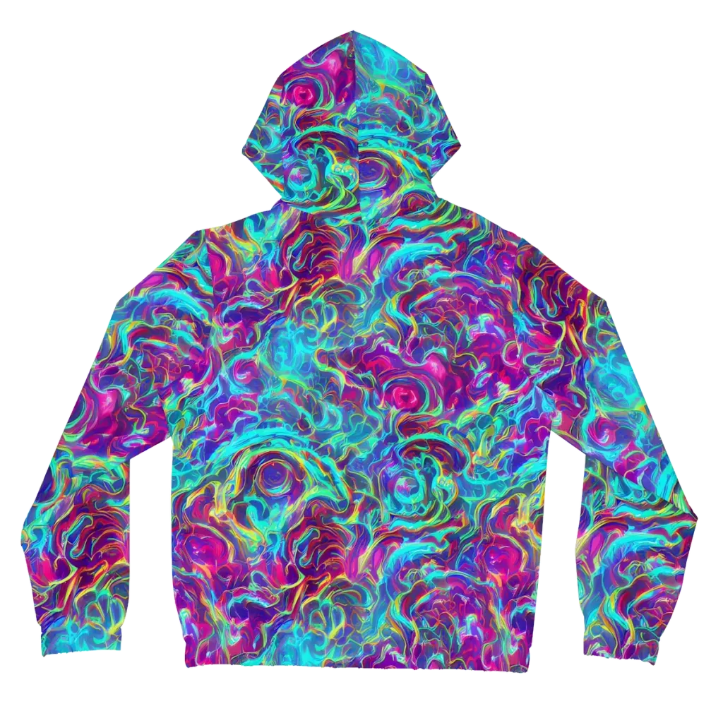 Surreal Riptide on Women's Full-Zip Hoodie — Back