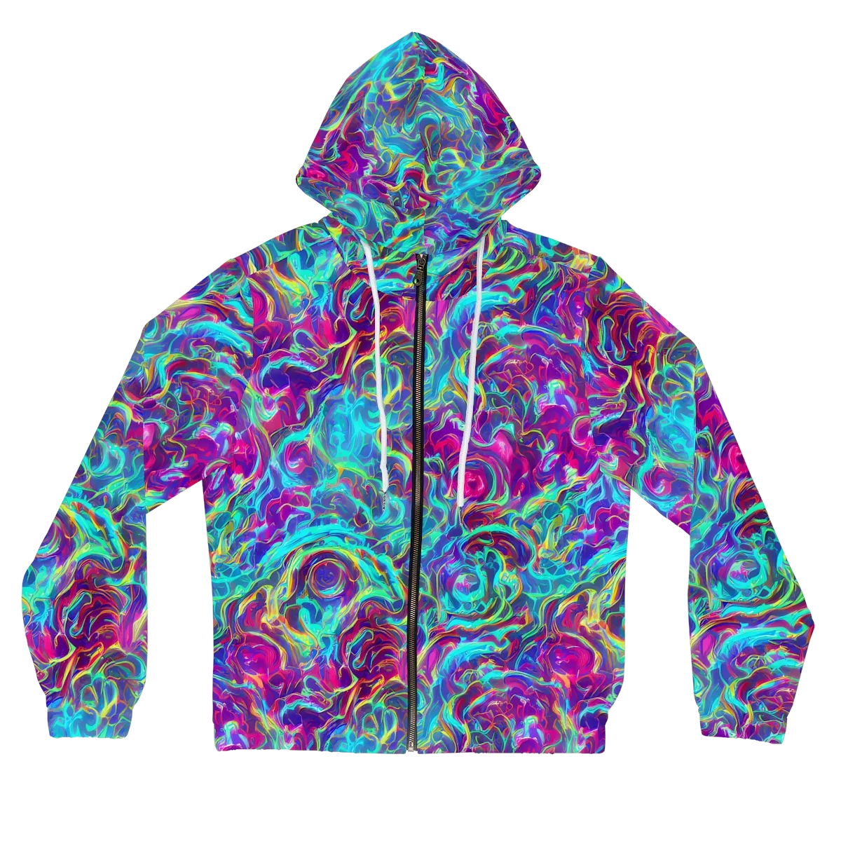 Surreal Riptide on Women's Full-Zip Hoodie — Front