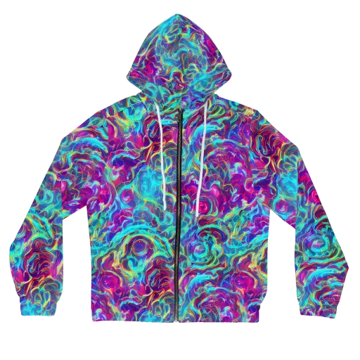 Surreal Riptide on a Women's Full-Zip Hoodie