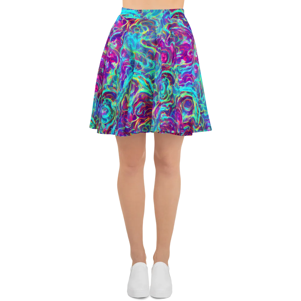 Surreal Riptide on Skater Skirt — Front