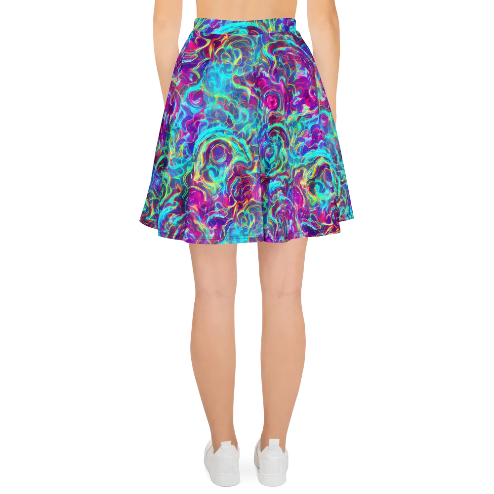 Surreal Riptide on Skater Skirt — Back