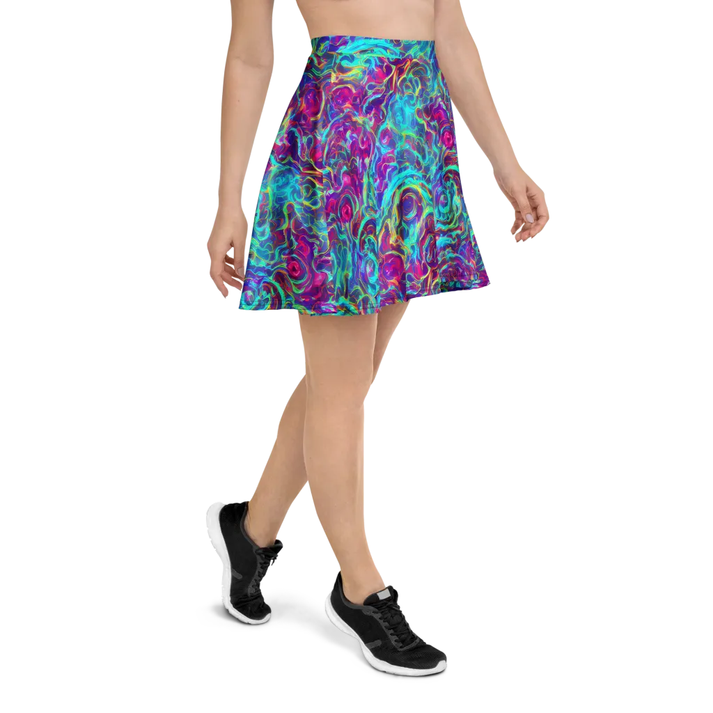 Surreal Riptide on Skater Skirt — Right