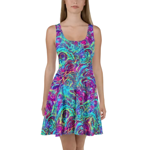 Surreal Riptide on a Skater Dress