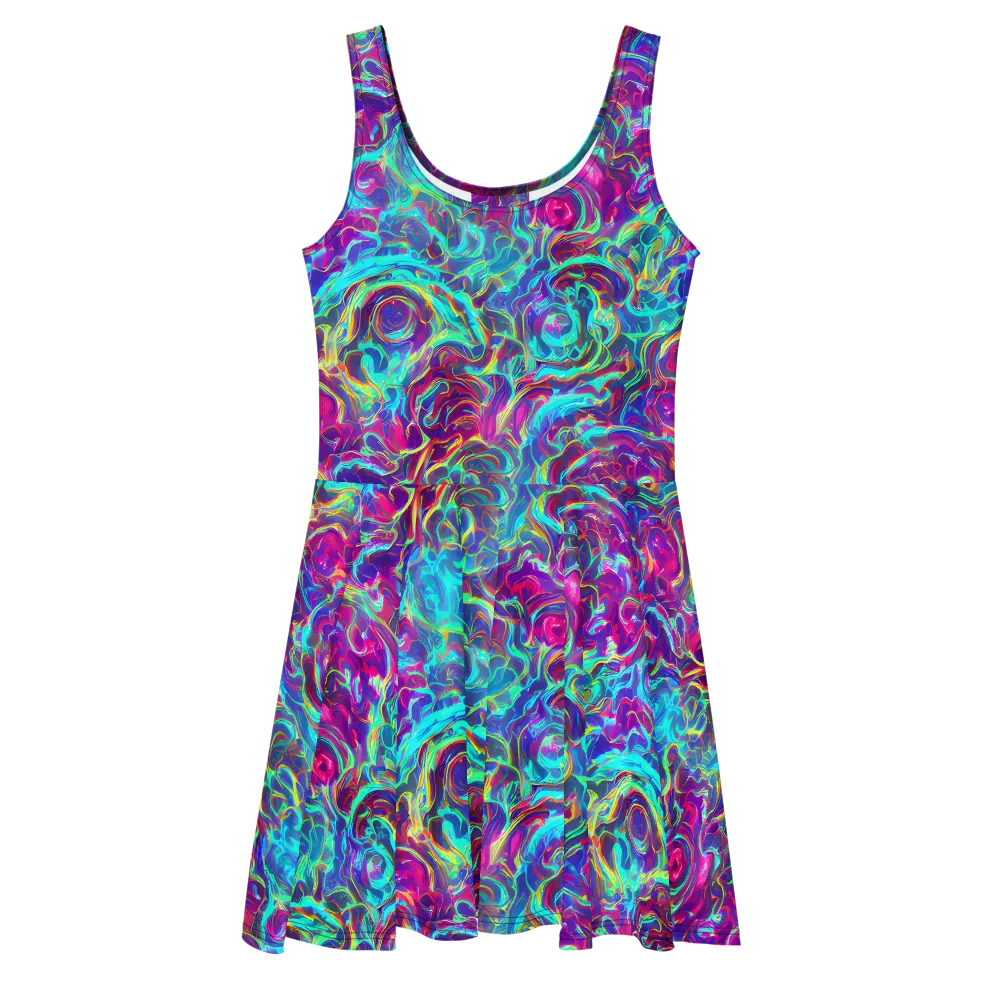 Surreal Riptide on Skater Dress — Front