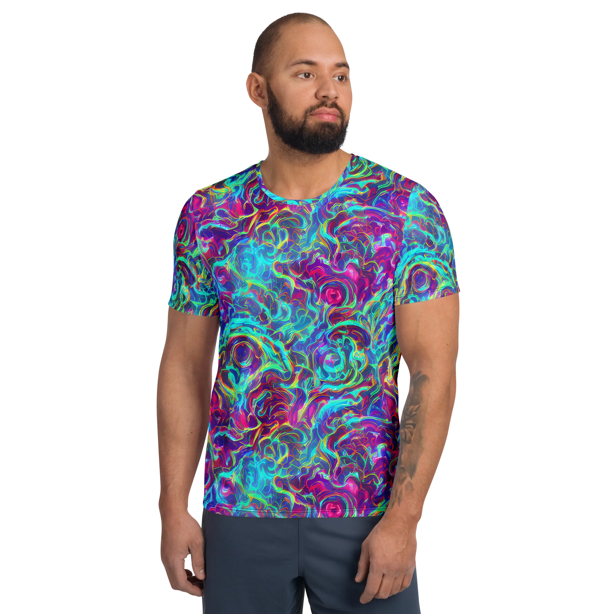 Surreal Riptide on Men's Athletic T-Shirt — Front