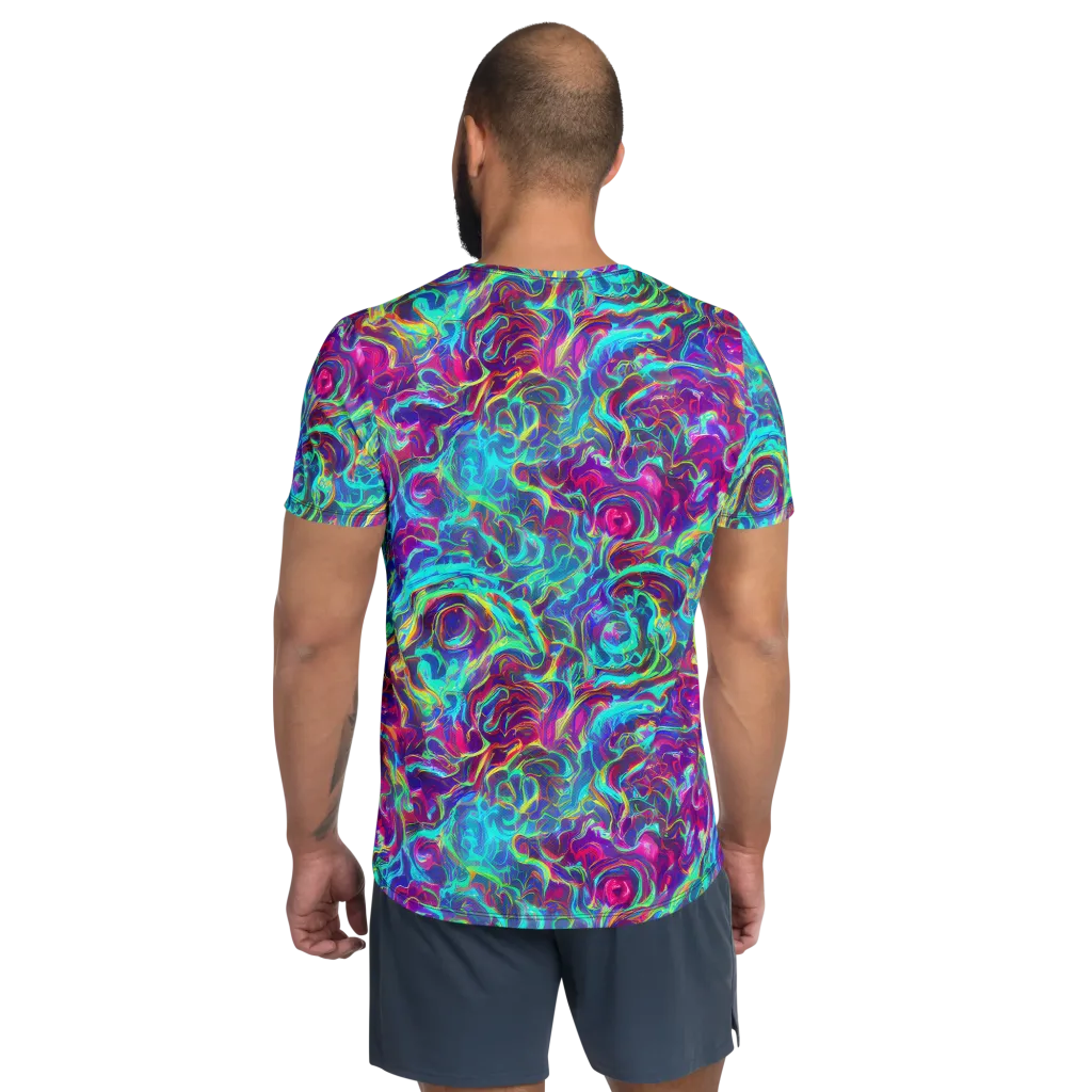 Surreal Riptide on Men's Athletic T-Shirt — Back