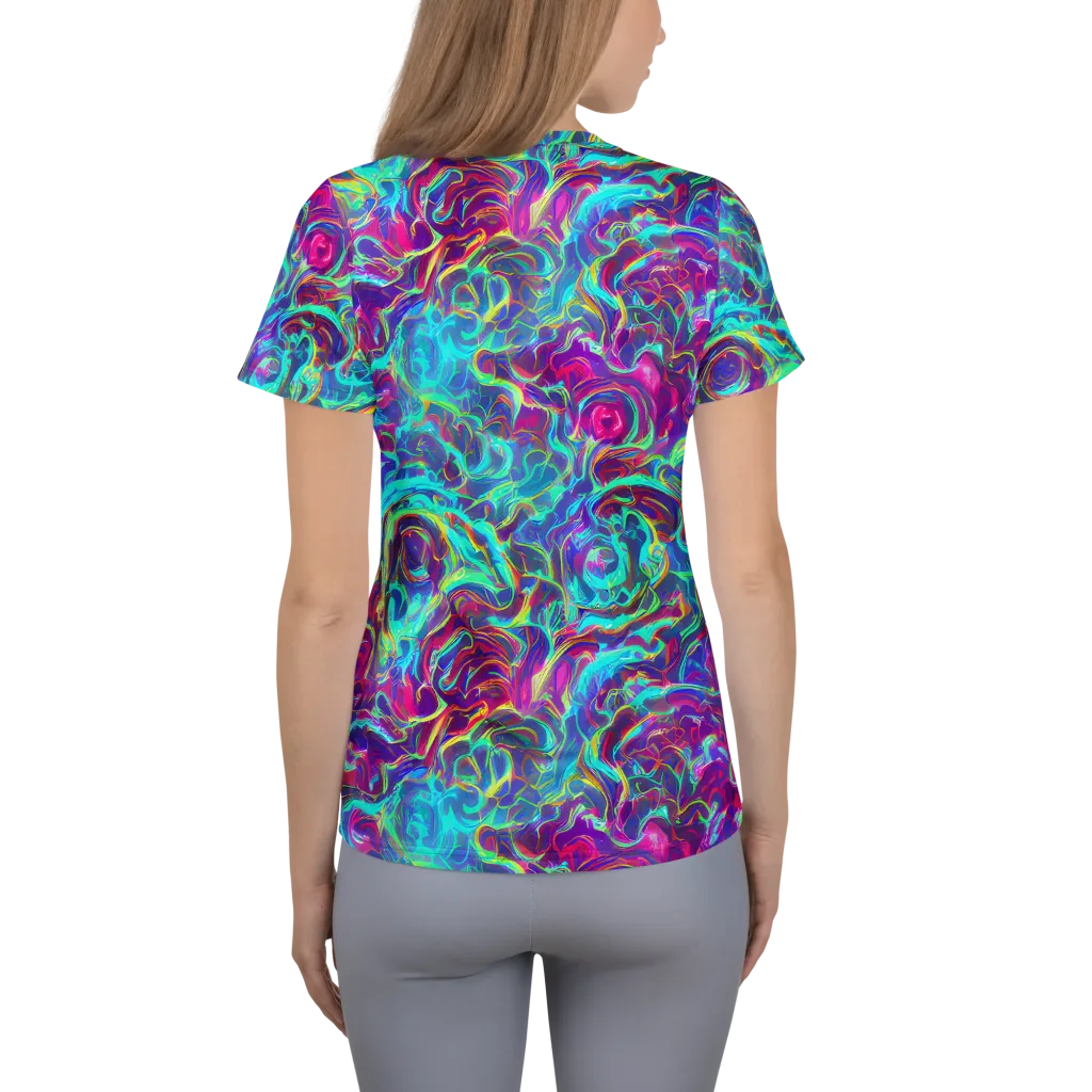 Surreal Riptide on Women's Athletic T-Shirt — Back