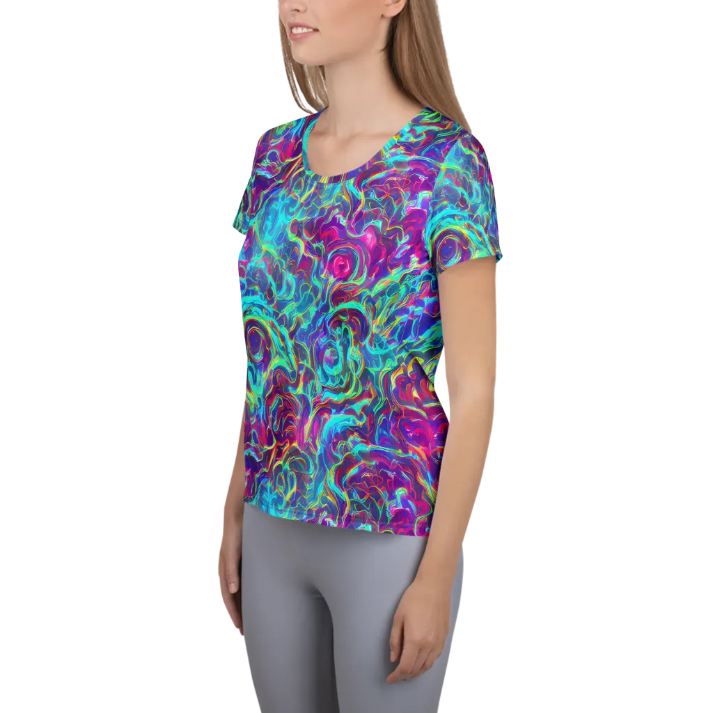 Surreal Riptide on Women's Athletic T-Shirt — Left