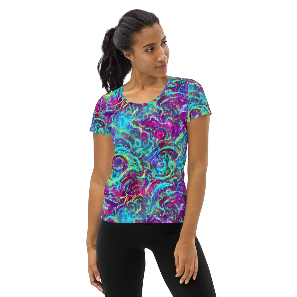 Surreal Riptide on Women's Athletic T-Shirt — Front