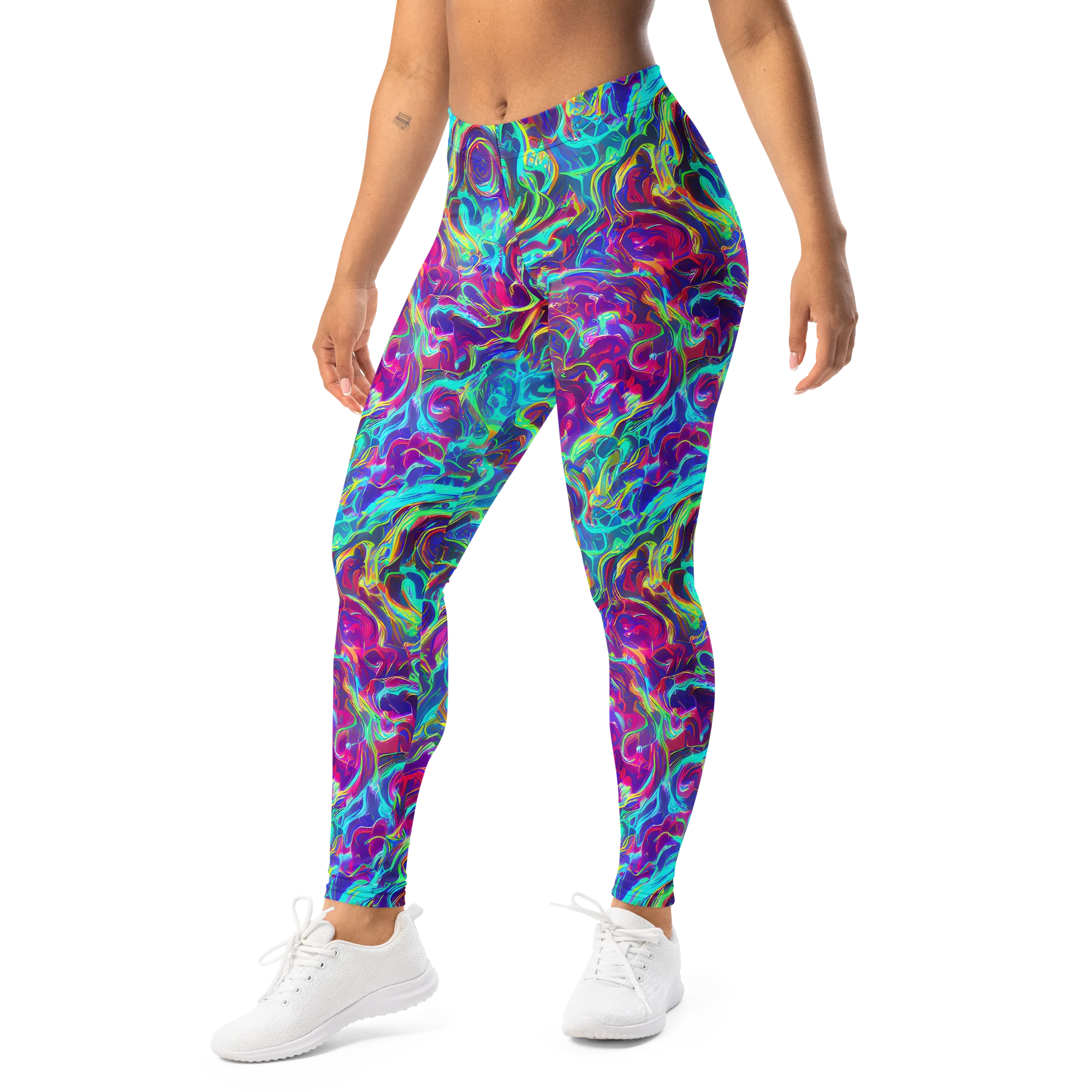 Surreal Riptide on Leggings — Left Front