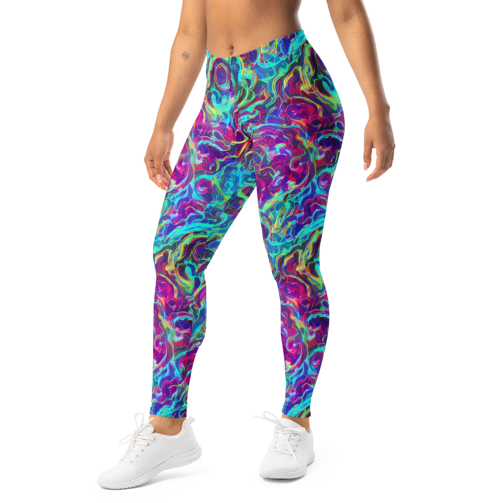 Surreal Riptide on Leggings — Left Front
