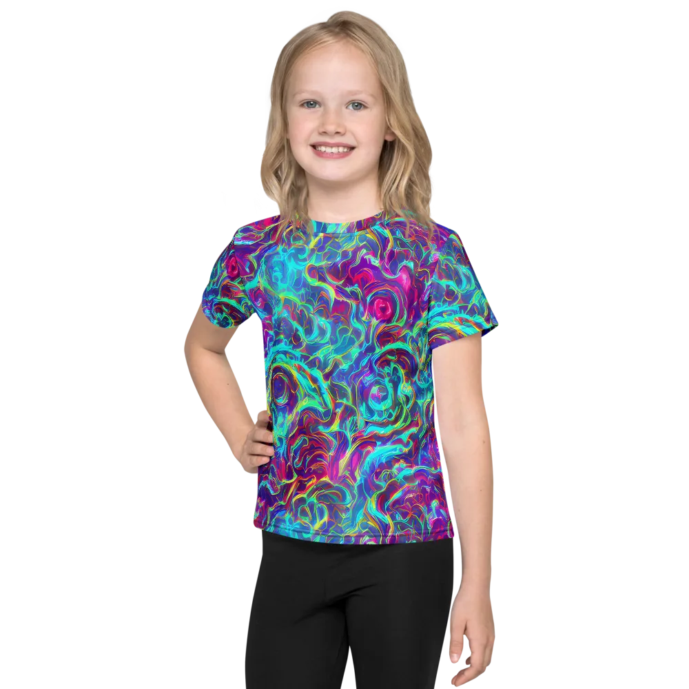 Surreal Riptide on Kids Crew Neck T-Shirt — Front