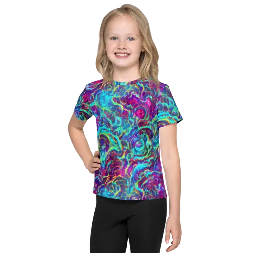 Surreal Riptide on a Kids Crew Neck T-Shirt