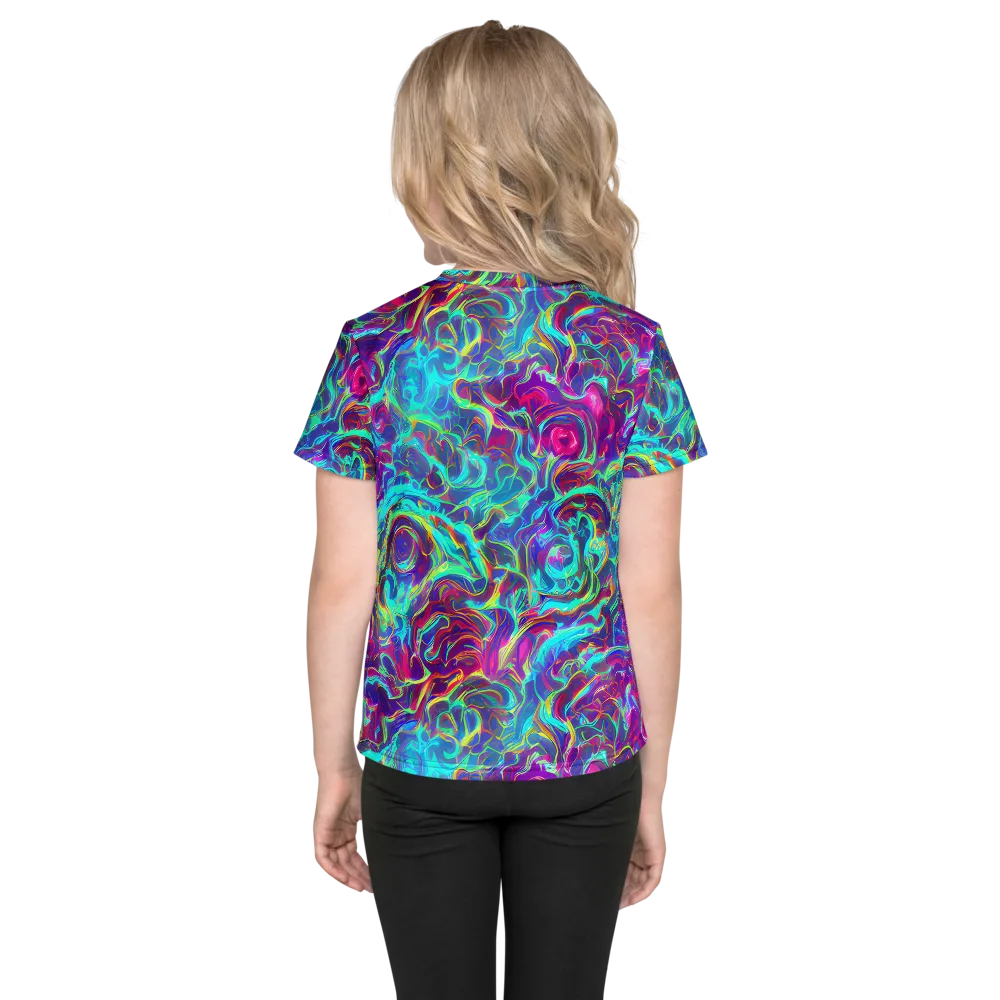Surreal Riptide on Kids Crew Neck T-Shirt — Back